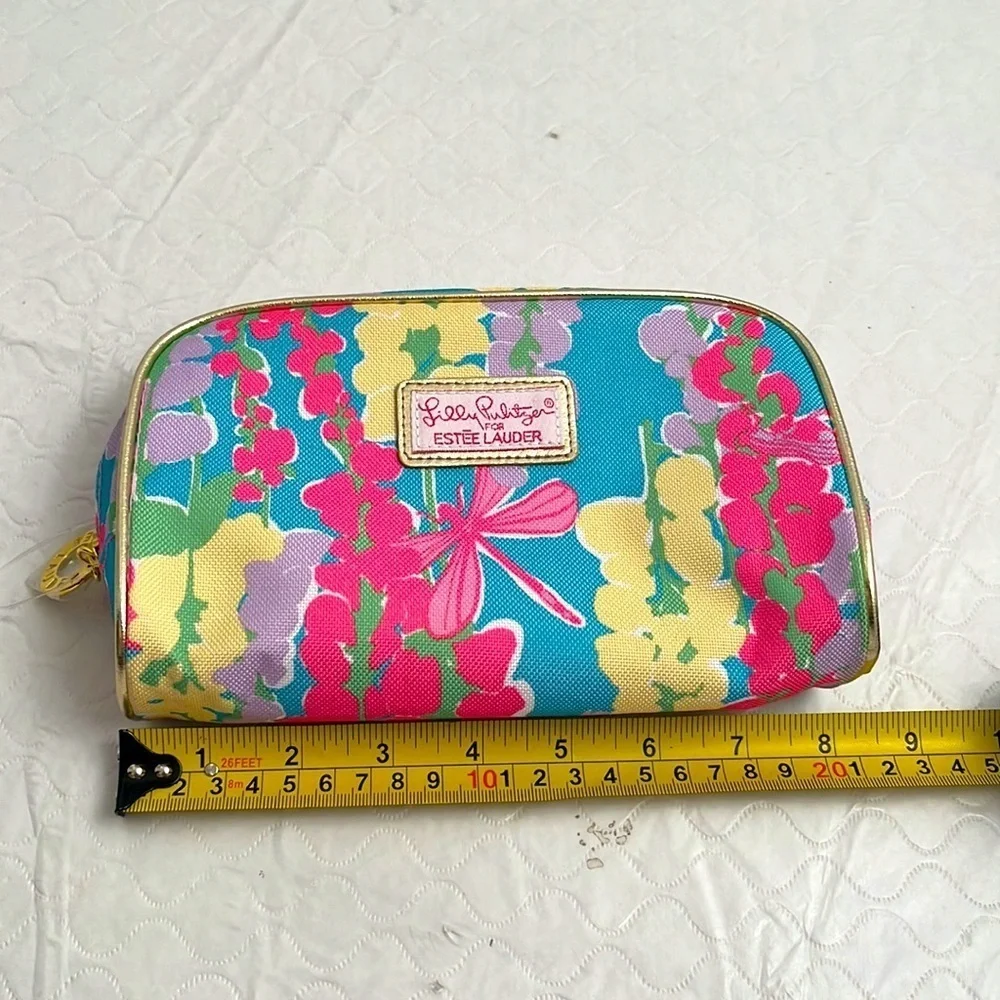 Lilly Pulitzer x Estée Lauder multicolor cosmetic case